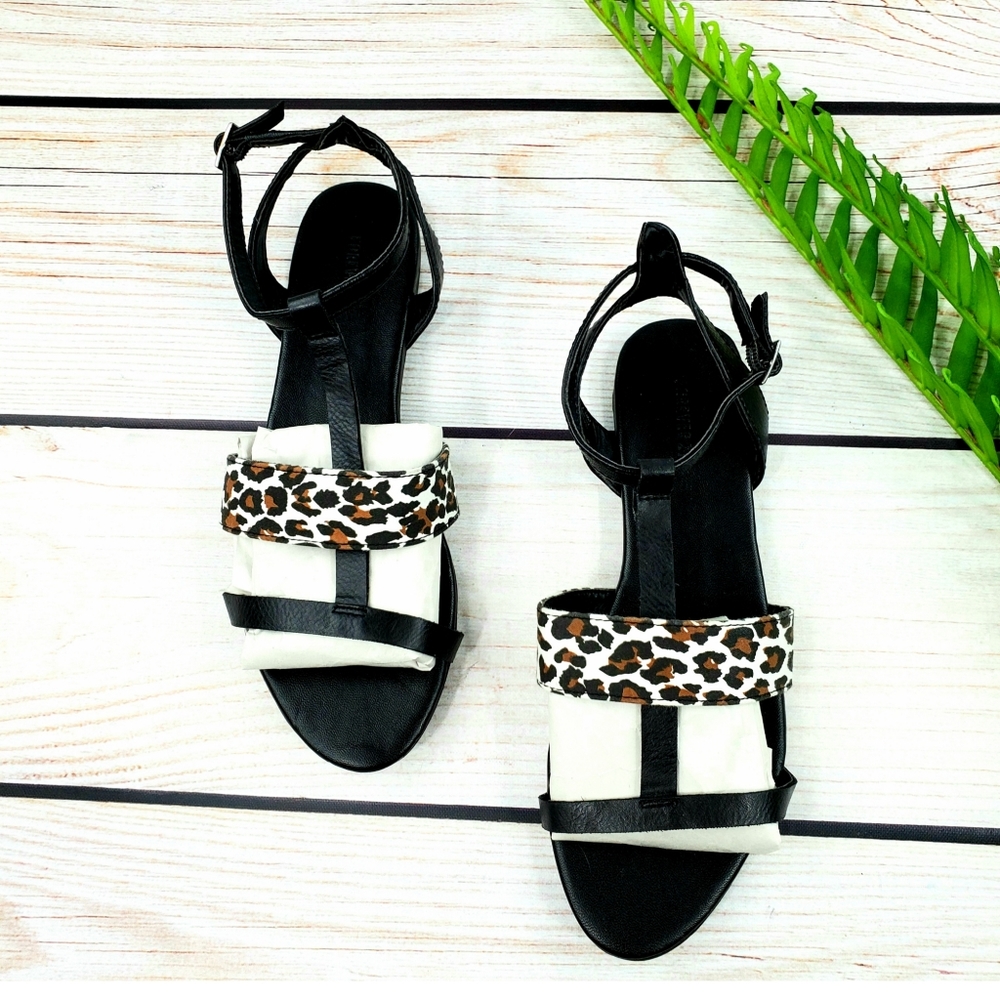 Forever 21 leopard print gladiator sandals 8